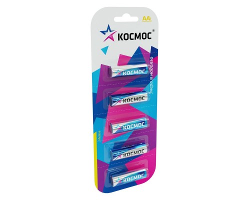 Элемент питания алкалиновый AA/LR6 BP-5 (блист.5шт) КОСМОС KOCLR65BL