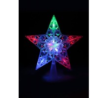 Фигурка "Макушка на елку "Звезда" 10 мигающих светодиодов шнур 2м IP20 Космос KOC_STAR10LED_RGB