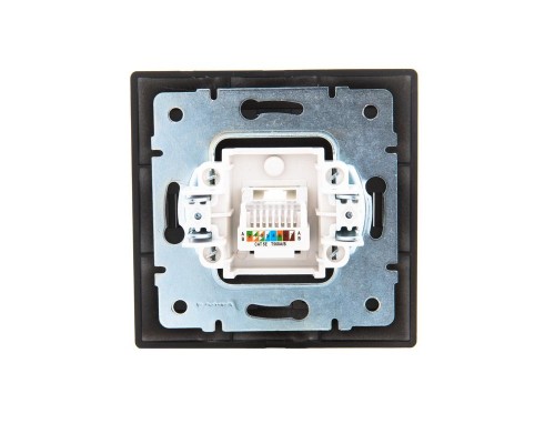 Розетка компьютерная 1-м СП Mira RJ45 черн. бархат LEZARD 701-4242-139