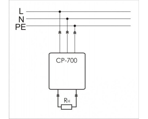 Реле напряжения CP-700 (однофазный; цифровая индикация напряжения тип корпуса вилка-розетка; 150-300В 16А 1NO IP20) F&F EA04.009.010
