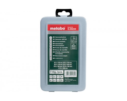 Набор 7 буров SDS-plus Classic р-р5 6 8 6 8 10 12 (уп.7шт) Metabo 626244000