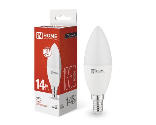 Лампа светодиодная LED-СВЕЧА-VC 14Вт E14 4000К 1330лм IN HOME 4690612047768