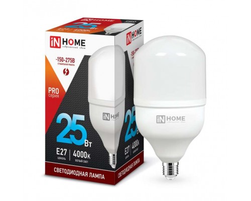 Лампа светодиодная LED-HP-PRO 25Вт 4000К нейтр. бел. E27 2380лм 230В IN HOME 4690612031057
