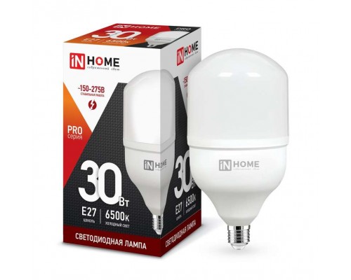Лампа светодиодная LED-HP-PRO 30Вт 230В 6500К E27 2850лм IN HOME 4690612031088
