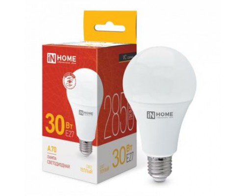 Лампа светодиодная LED-A70-VC 30Вт 230В E27 3000К 2850лм IN HOME 4690612024127