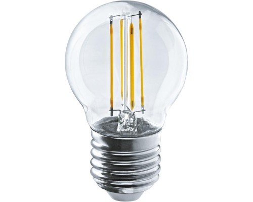 Лампа светодиодная филаментная 80 883 OLL-F-G45-10-230-4K-E27 10Вт шар прозрачная 4000К нейтр. бел. E27 1000лм 220-240В ОНЛАЙТ 80883