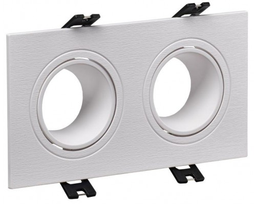 Светильник 4102 встраиваемый 2хMR16 квадрат пласт. бел. IEK LT-UVB0-4102-GU05-2-K01