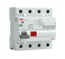 Выключатель дифференциального тока (УЗО) 4п 40А 30мА тип A DV AVERES EKF rccb-4-40-30-a-av