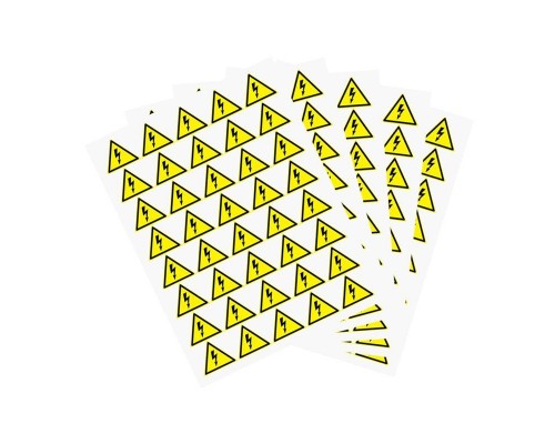 Наклейка знак электробезопасности "Опасность поражения электротоком" 50х50х50мм (уп.50шт) Rexant 56-0006-2