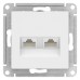 Розетка компьютерная 2-м AtlasDesign RJ45+RJ45 кат.5E механизм лотос SE ATN001385 Розетка компьютерная 2-м AtlasDesign RJ45+RJ45 кат.5E механизм лотос SE ATN001385