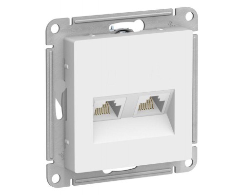 Розетка компьютерная 2-м AtlasDesign RJ45+RJ45 кат.5E механизм лотос SE ATN001385 Розетка компьютерная 2-м AtlasDesign RJ45+RJ45 кат.5E механизм лотос SE ATN001385