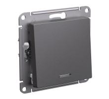 Выключатель 1-кл. AtlasDesign (сх. 1а) 10AX с подсветкой механизм базальт SE ATN001413
