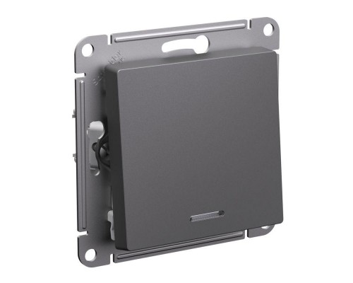 Выключатель 1-кл. AtlasDesign (сх. 1а) 10AX с подсветкой механизм базальт SE ATN001413