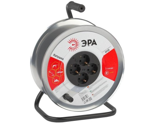 Катушка 4-м с заземл. IP20 K-M-4z метал. Эра Б0033026 Катушка 4-м с заземл. IP20 K-M-4z метал. Эра Б0033026