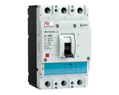 Выключатель автоматический 3п 32А 50кА AV POWER-1/3 ETU2.0 AVERES EKF mccb-13-32-2.0-av