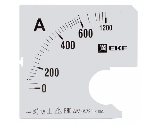 Шкала сменная для A721 600/5А-1.5 PROxima EKF s-a721-600