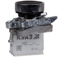Кнопка КМЕ4501мС-черный-0но+1нз-цилиндр-IP54 КЭАЗ 275181