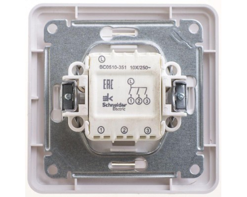 Выключатель 3-кл. СП W59 10А IP20 10AX в сборе бел. SE VS0510-351-18