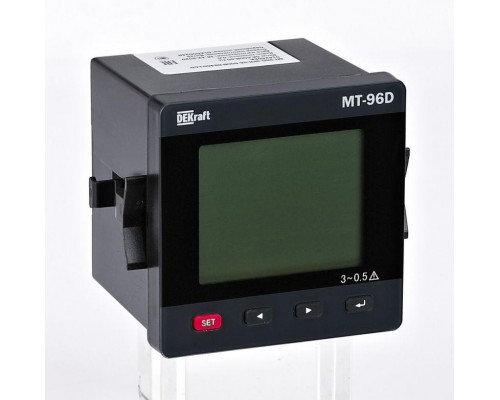 Мультиметр цифровой МТ-96D 3ф вх. 600В 5А RS-485 96х96мм LCD-дисплей DEKraft 51428DEK Мультиметр цифровой МТ-96D 3ф вх. 600В 5А RS-485 96х96мм LCD-дисплей DEKraft 51428DEK