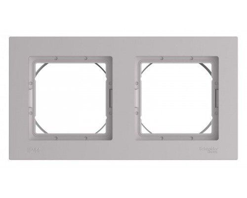 Рамка 2-м AtlasDesign Aqua IP44 алюм. SE ATN440302