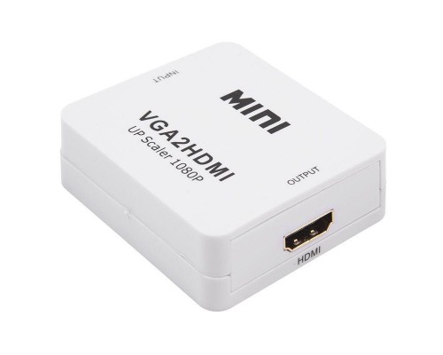 Конвертер VGA + Стерео 3.5мм на HDMI пластик бел. Rexant 17-6930