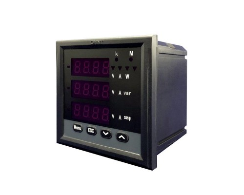Прибор измерительный многофункциональный PD666-3S4 380В 5А 3ф 96х96 светодиод. дисплей RS485 CHINT 765094