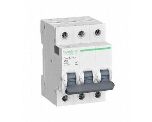 Выключатель автоматический модульный 3п B 63А 4.5кА City9 Set 400В SE C9F14363