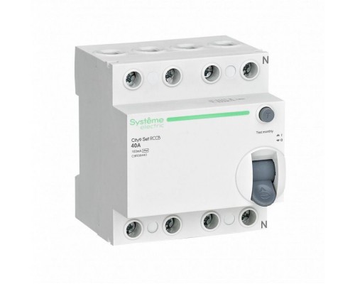 Выключатель дифференциального тока (ВДТ) 40А 4P 100мА Тип-AC 400В City9 Set SE C9R56440