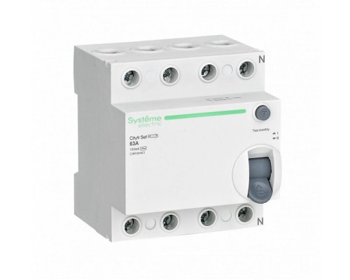 Выключатель дифференциального тока (ВДТ) 63А 4P 100мА Тип-AC 400В City9 Set SE C9R56463