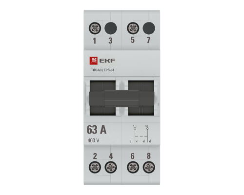 Переключатель трехпозиционный ТПС-63 2P 63А PROxima EKF TPS263