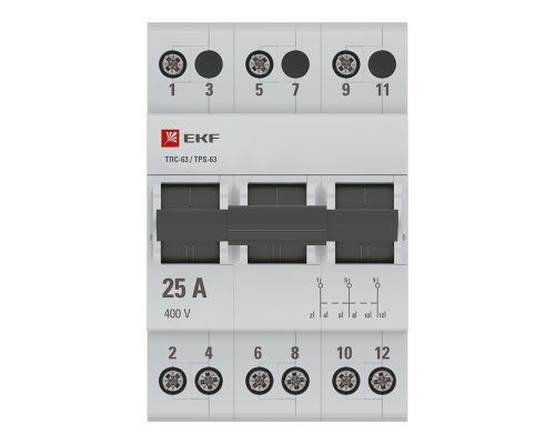 Переключатель трехпозиционный ТПС-63 3P 25А PROxima EKF TPS325