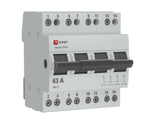 Переключатель трехпозиционный ТПС-63 4P 63А PROxima EKF TPS463