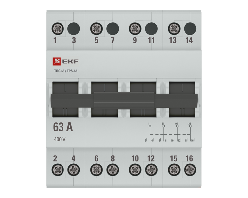 Переключатель трехпозиционный ТПС-63 4P 63А PROxima EKF TPS463