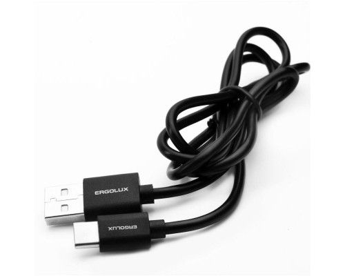 Кабель USB ELX-CDC02P-C02 ПРОМО USB-Type C 2А 1м зарядка+передача данных пакет черн. ERGOLUX 15089