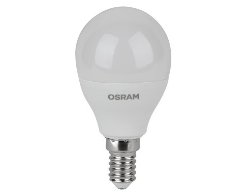 Лампа светодиодная LED Value LVCLP60 7SW/830 7Вт шар матовая E14 230В 2х5 RU (уп.5шт) OSRAM 4058075578104