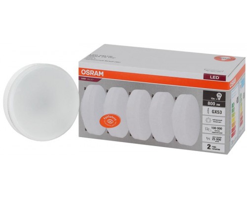 Лампа светодиодная LED Value LVGX5375 10SW/840 10Вт GX53 230В 2х5 RU (уп.5шт) OSRAM 4058075584174