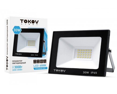 Прожектор светодиодный 30Вт 1700лм 6500К IP65 черн. TOKOV LIGHT TKL-FL/LED-30-6.5K-IP65