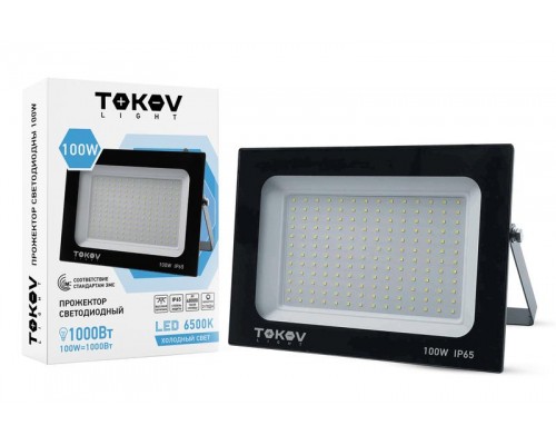 Прожектор светодиодный 100Вт 6700лм 6500К IP65 черн. TOKOV LIGHT TKL-FL/LED-100-6.5K-IP65