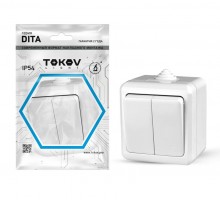 Выключатель 2-кл. ОП Dita IP54 10А 250В бел. TOKOV LIGHT TKL-DT-V2-C01-IP54