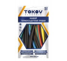 Набор термоусадочной трубки 7 цветов по 3шт (100мм) размер 4/2 TOKOV ELECTRIC TKE-THK-4-0.1-7С