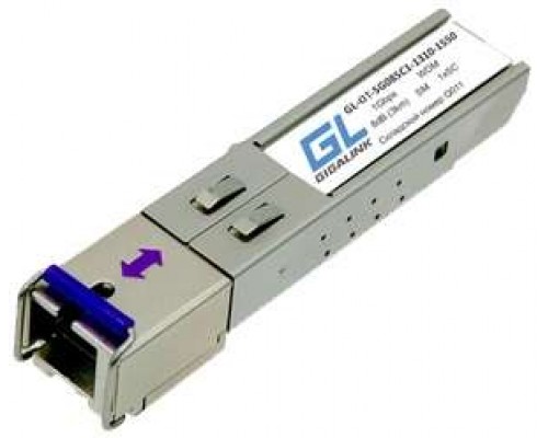 Модуль SFP WDM 1Гбит/с одно волокно SM SC Tx:1310/Rx:1550нм DDM 14дБ до 20км GIGALINK GL-OT-SG14SC1-1310-1550-D