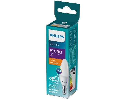 Лампа светодиодная ESS LEDCandle 6Вт B35FR 620лм E14 827 PHILIPS 929002970807