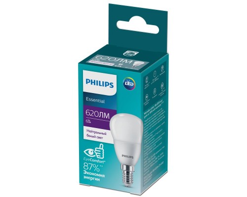 Лампа светодиодная ESS LEDLustre 6Вт P45FR 620лм E14 840 PHILIPS 929002971707