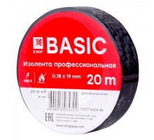 Изолента класс А 0.18х19мм (рул.20м) черн. EKF plc-iz-a-b