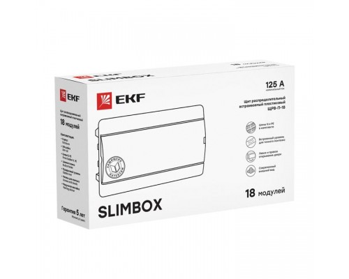 Щит ЩРВ-П-18 "SlimBox" IP41 бел. дверца PROxima EKF sb-v-18w