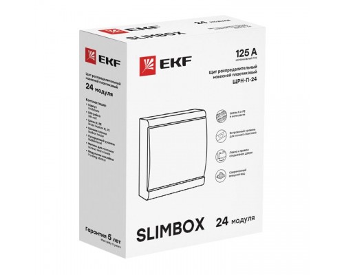 Щит ЩРН-П-24 "SlimBox" IP41 бел. дверца PROxima EKF sb-n-24w