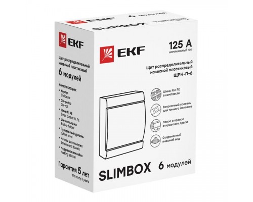 Щит ЩРН-П-6 "SlimBox" IP41 бел. дверца PROxima EKF sb-n-6w