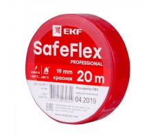 Изолента ПВХ 19мм (рул.20м) крас. SafeFlex EKF plc-iz-sf-r