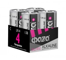 Элемент питания алкалиновый C/LR14 1.5В Alkaline Pack-4 (уп.4шт) ФАZА 5033160